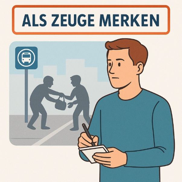 Was muss man sich als Zeuge merken?