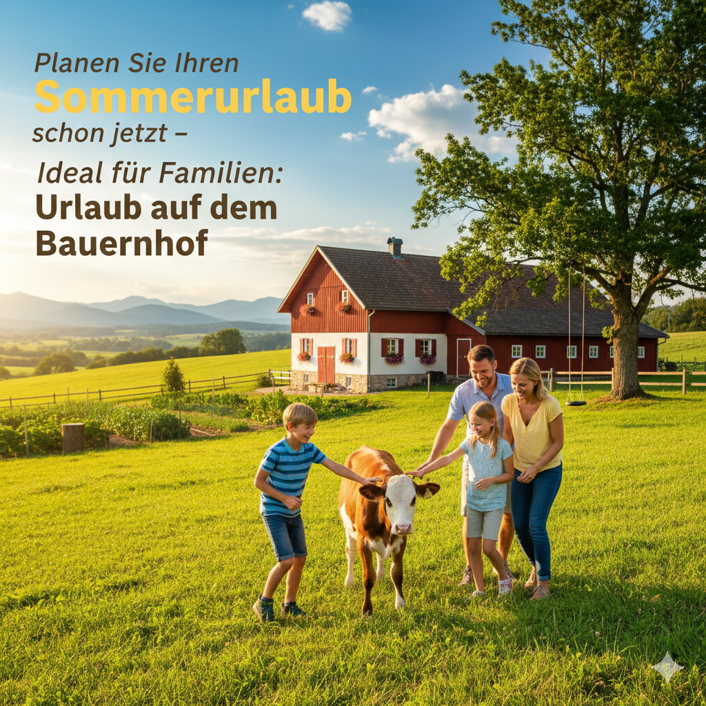 Planen Sie Ihren Sommerurlaub schon jetzt. Ideal für Familien: Urlaub auf dem Bauernhof